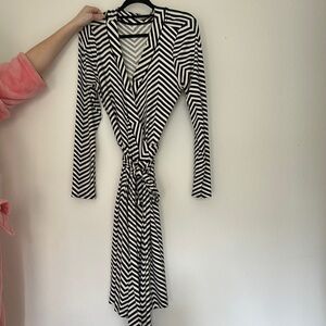 Black and White Striped Dress